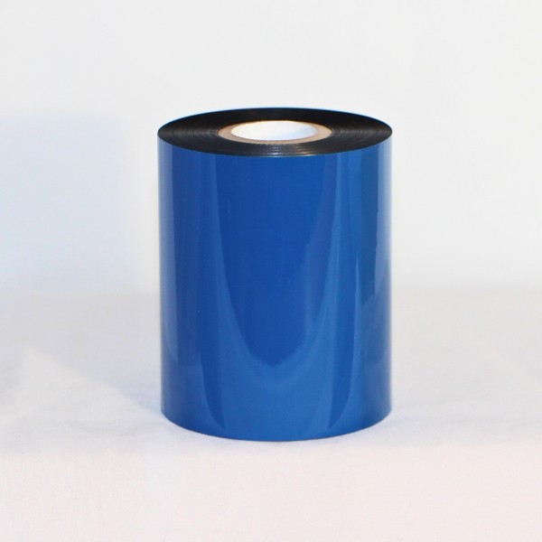 Black wax-resin thermal transfer ribbon for barcode label printing